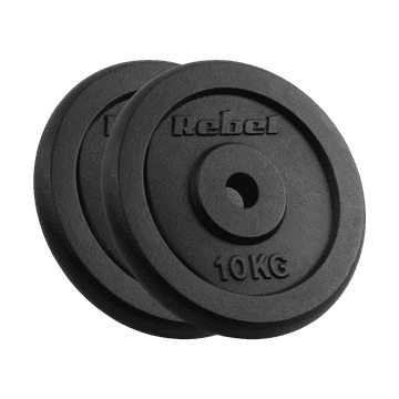 Rebel Komplet uteži iz litega železa 2x10kg, luknja 20kg, plošča 31mm