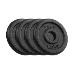 Rebel Komplet uteži iz litega železa 4x1,25 kg, luknja 5 kg, 31 mm, klasična plošča