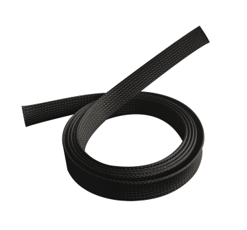 shumee Črna poliestrska cev za A/V kable 1m/40mm