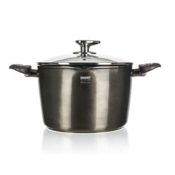 Banquet Lonec za testenine METALLIC PLATINUM 24 x 14,5 cm, 6,2 l, s pokrovom