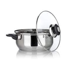 SUPER VALUE Lonec 22cm s steklenim pokrovom 3,8l iz nerjavečega jekla SUPER CENA
