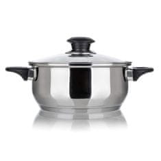 SUPER VALUE Lonec 22cm s steklenim pokrovom 3,8l iz nerjavečega jekla SUPER CENA