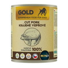 IRONpet Gold Dog Pork Cut Muscle v konzervi 800g