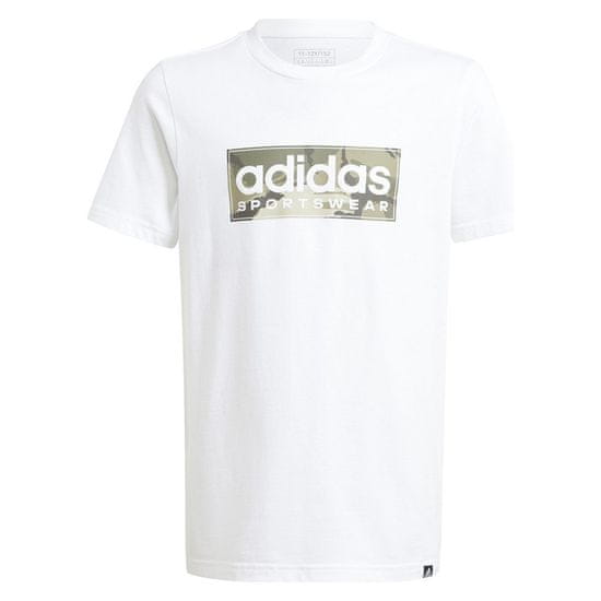 Adidas Majice obutev za trening bela B Camo Lin T