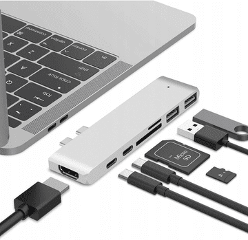 CO2 ADAPTER HUB USB-C USB THUNDERBOLT HDMI 4K ZA MACBOOK PRO AIR