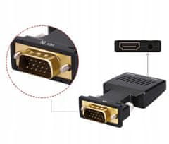 CO2 ADAPTER PRETVORNIK VGA V HDMI D-SUB V FULL HD + ZVOK