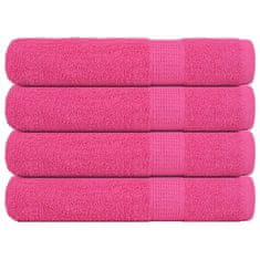 Vidaxl Brisače za savno 4 kos roza 80x200 cm 360 gsm 100% bombaž