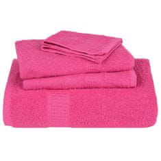 Vidaxl Brisače 10 kos roza 100x200 cm 360 gsm 100% bombaž