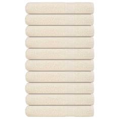 Vidaxl Brisače za savno 10 kos krem 80x200 cm 360 gsm 100% bombaž