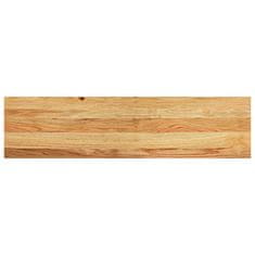 Vidaxl Podloge za stopnice 2 kosa rjave 100x25x2 cm trdna hrastovina