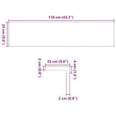 Vidaxl Podloge za stopnice 12 kosov rjave 110x25x2 cm trdna hrastovina