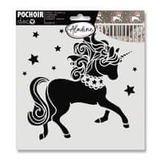Aladine Plastična šablona - Enorog - 20 x 20 cm