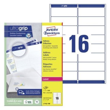 Avery Zweckform Etikete zweckform l7162 99,1x33,9mm 1/100