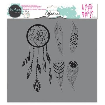 Aladine Plastična predloga - Perje - 28 x 28 cm