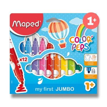 Maped Otroški flomastri Color'Peps Jumbo - 12 barv
