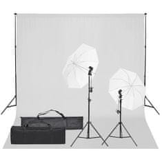 Vidaxl Komplet za foto studio z lučmi in ozadjem
