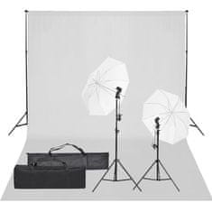 Vidaxl Komplet za foto studio z lučmi in ozadjem