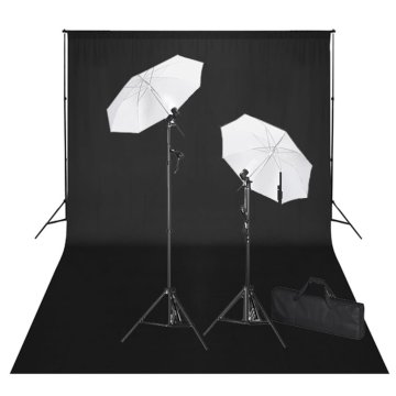 Vidaxl Studijski komplet z ozadjem 600 x 300 cm in luči