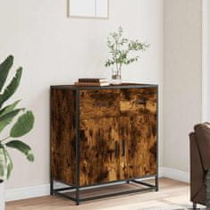 Vidaxl Komoda dimljeni hrast 68x35x76 cm inženirski les