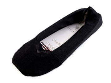 Ženske / dekliške nogavice za športne copate / balerinke s silikonom in protizdrsno zaščito (črne)