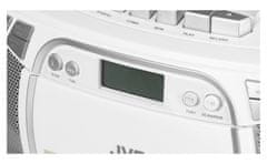 JVC Prenosni CD predvajalnik JVC RC-E451W - Beli, MP3 predvajanje, Bluetooth, AUX, FM radio, LCD zaslon, 2 vgrajena zvočnika, moč 3.2 W, 24-urno pošiljanje.