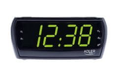 Adler Analogno in digitalno radio budilka Adler AD 1121, črna - večfunkcionalna z FM radiem, alarmom in LED zaslonom.
