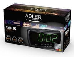 Adler Analogno in digitalno radio budilka Adler AD 1121, črna - večfunkcionalna z FM radiem, alarmom in LED zaslonom.