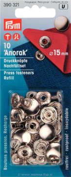 PRYM Anorak pritiskači – 15 mm