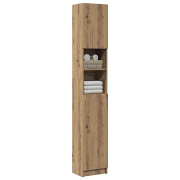 Vidaxl vidaXL Kopalniška omarica Artisan hrast 32x25,5x190 cm