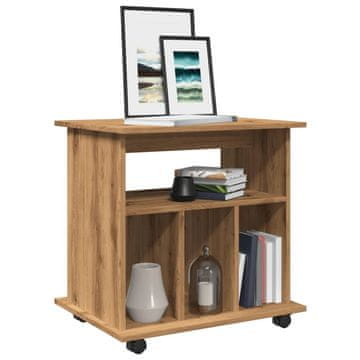 Vidaxl vidaXL Omarica na kolesih Artisan hrast 60x45x60 cm