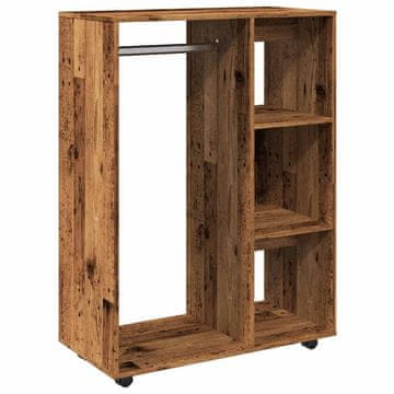 Vidaxl Garderobna omara Old Wood 80x40x110 cm Inženirski les