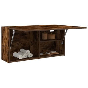 Vidaxl vidaXL Stenska kopalniška omarica dimljen hrast 80x25x40 cm