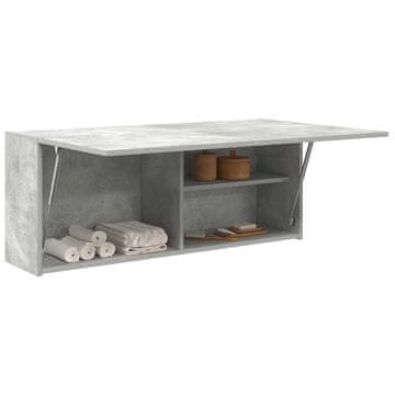 Vidaxl vidaXL Stenska kopalniška omarica betonsko siva 100x25x40 cm