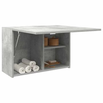 Vidaxl vidaXL Stenska kopalniška omarica betonsko siva 60x25x40 cm