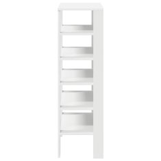 Vidaxl Regal za čevlje bel 61x32x105 cm inženirski les