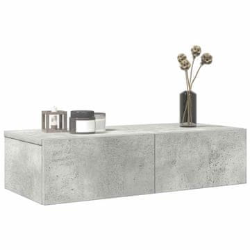 Vidaxl vidaXL Stenska polica s predali betonsko siva 60x26,5x15 cm