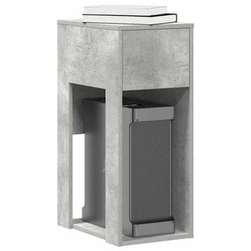 Vidaxl vidaXL Stojalo za računalnik s predalom betonsko sivo 30x44x74 cm
