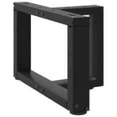 Vidaxl Noge za klubsko mizico v obliki črke T, 2 kosa, črne, 40x25x(30-31) cm, jeklo