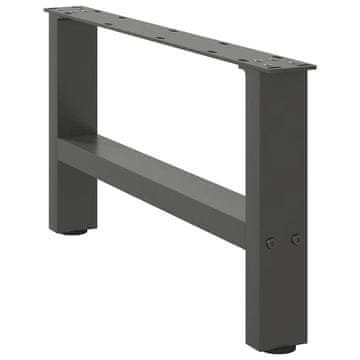 Vidaxl Noge za klubsko mizico antracitne barve 2 kosa 60 x (30-31) cm jeklo