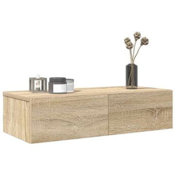 Vidaxl vidaXL Stenska polica s predali sonoma hrast 60x26,5x15 cm