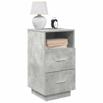 Vidaxl vidaXL Nočne omarice z 2 predaloma, 2 kosa, betonsko siva, 36x36x68 cm