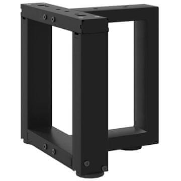 Vidaxl Noge za klubsko mizico v obliki črke T, 2 kosa, črne, 30x25x(30-31) cm, jeklo