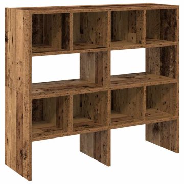 Vidaxl Regal za čevlje 2 kosa zložljiva starinski les 89,5x30x40 cm