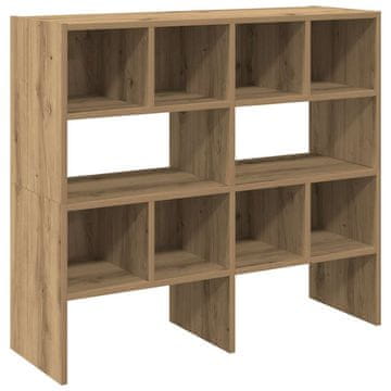 Vidaxl Regal za čevlje 2 kosa zložljiva artisan hrast 89,5x30x40 cm