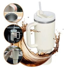 LIVEFY skodelica s slamico Happycup 1l, belo
