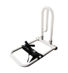 Sundo Višinsko nastavljiva posteljna ograja za enostavno vstajanje, maksimalna obremenitev 60 kg, bela, iz jekla, prilagodljiva dolžina 46-55 cm, z varnostnim trakom.