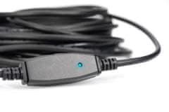 Digitus Digitus aktivni USB 3.0 podaljšek, 10 m, črn, 5 Gbit/s, Plug and Play, moški-female, visoka hitrost prenosa podatkov, idealen za domačo in profesionalno uporabo.