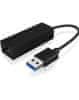 RaidSonic ICY BOX USB 3.0 A-Type do RJ-45 Ethernet vmesnika - Gigabit, podporo jumbo okvirjem, za PC/Laptop, črn, s LED indikatorji aktivnosti
