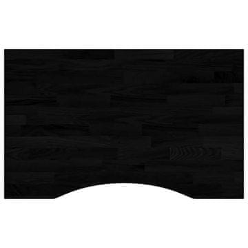 Vidaxl Mizna plošča temno rjava 80x60x2,5 cm trdna hrastovina