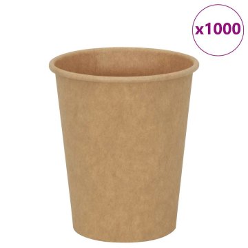 Vidaxl Papirnate skodelice za kavo 1000 kosov 8oz 200ml Brown